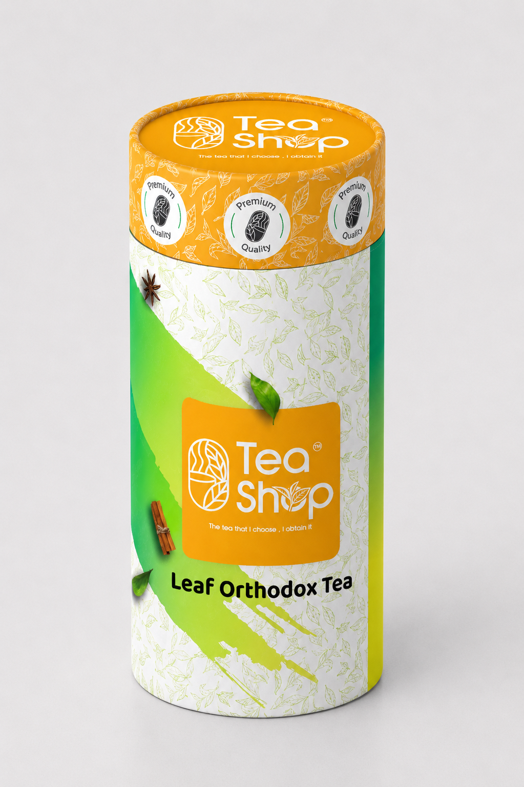 TeaShop BD custom-printed branded tea tube